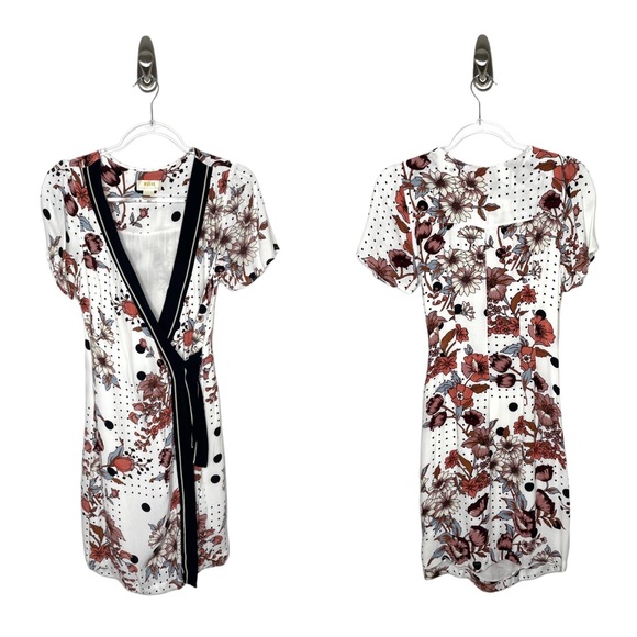 Anthropologie | Maeve Aubrey Floral Wrap Dress 8 - Picture 2 of 10